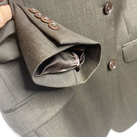 Brooks Brothers 346 brown wool 2 button sport coat size 42L - Picture 16 of 16